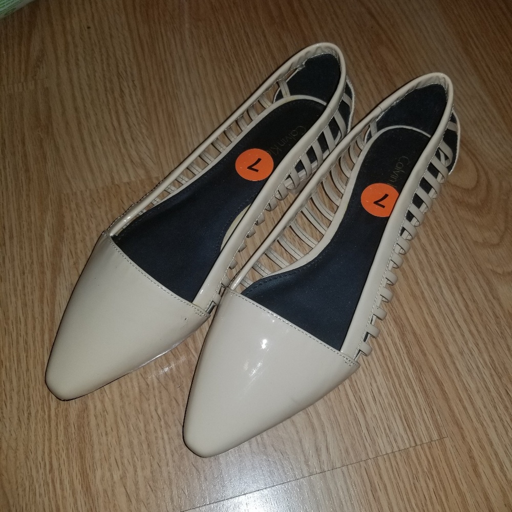 Calvin Klein Nude Flats